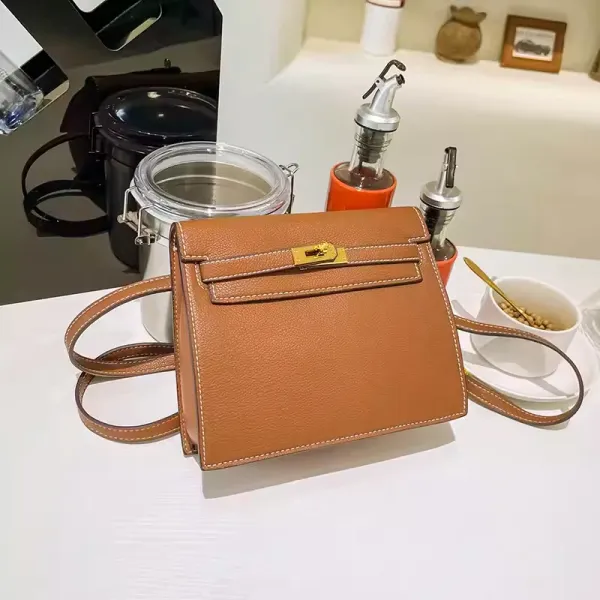 Hermès Mini Kelly II Taupe Togo Leather Shoulder Bag - 16