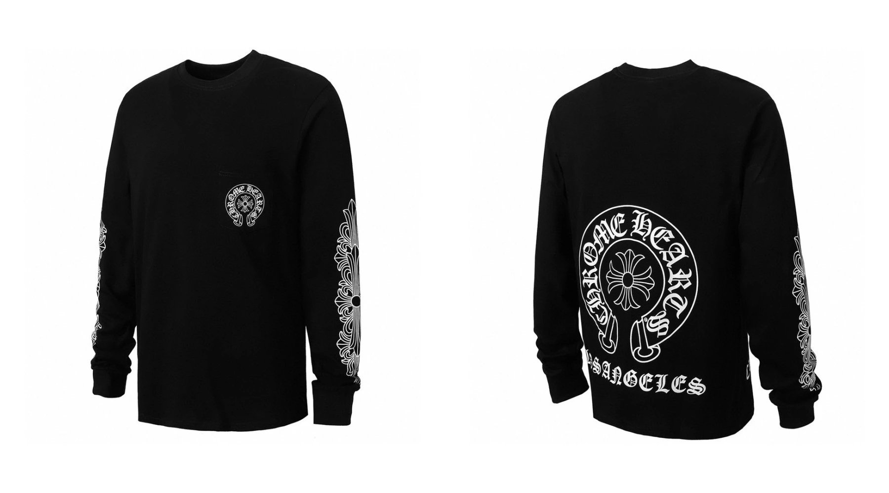 Chrome Hearts Multi-Logo Long Sleeve T-Shirt White - 4