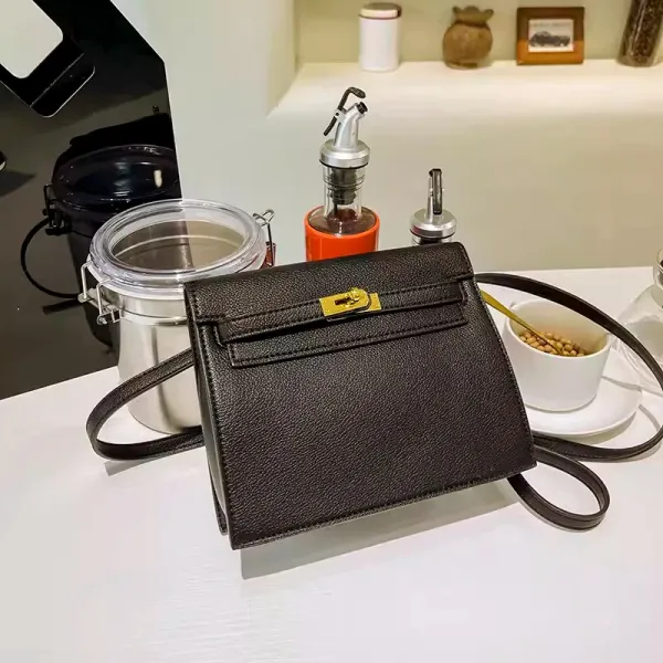 Hermès Mini Kelly II Taupe Togo Leather Shoulder Bag - 19