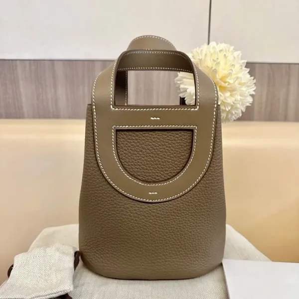 Hermès Picotin Lock Mini Beige Togo Leather Handbag - 1
