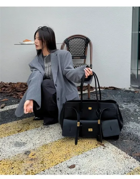 Celine Triomphe Tote Bag Tan Leather Handbag - 12