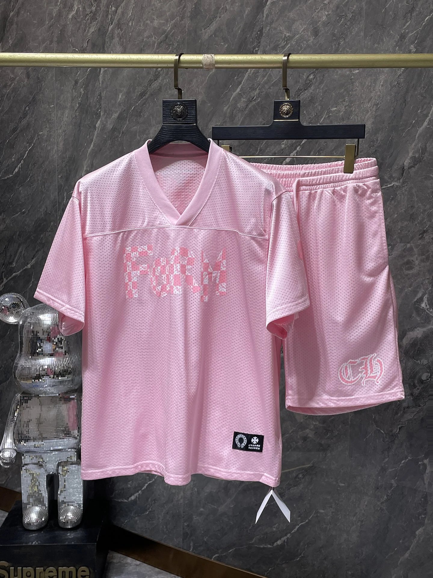 Chrome Hearts FORM Mesh Jersey Set Pink - 9