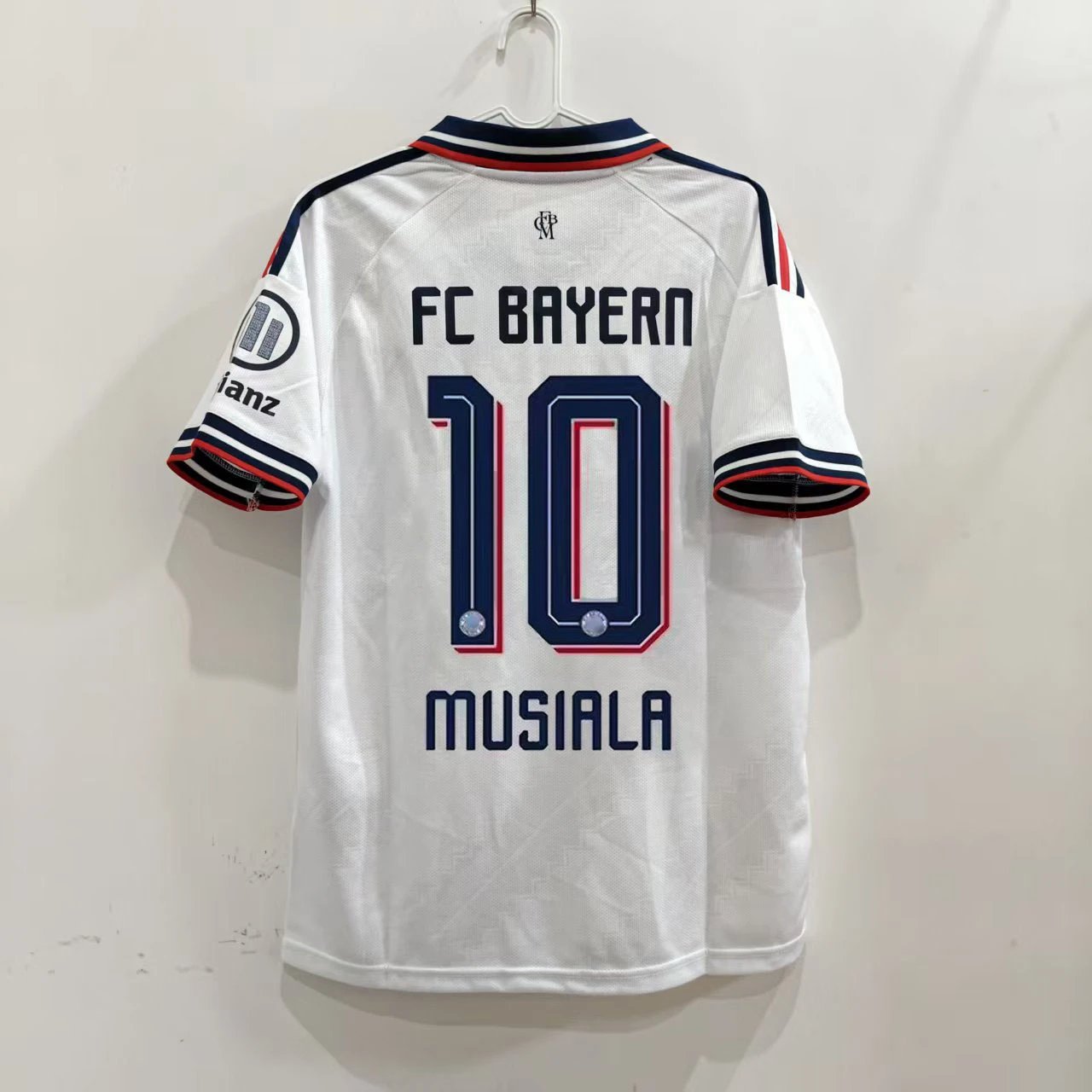 Design FC Bayern Munich 2023-24 Third Jersey White Navy Red Luis Díaz #14 Jersey - 7