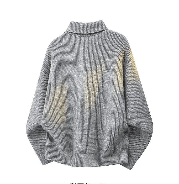 Design Oversized Ribbed Knit Cardigan with Gradient Wash Gray Outerwear.cardigan - 16