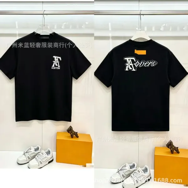 Design Louis Vuitton x Fendi Collaborative Logo T-Shirt Black T-Shirts - 1