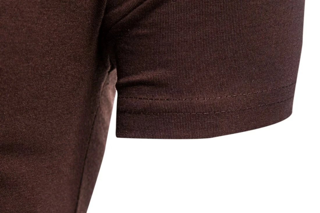 Design Lace-Up Asymmetrical Brown T-Shirt Tops.t Shirts - 11