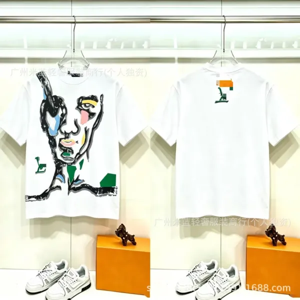 Louis Vuitton x Stephen Sprouse Graffiti Face White T-Shirt - 1