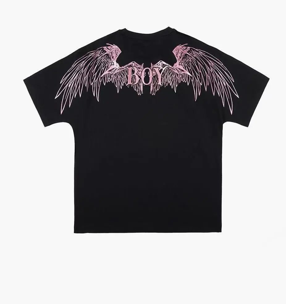 Design Boy London Eagle & Cards Graphic Black T-Shirt T-Shirts - 15