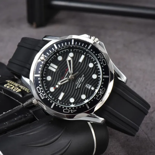 Omega Seamaster Diver 300M Blue Wave Dial Stainless Steel Watch Watches - 6
