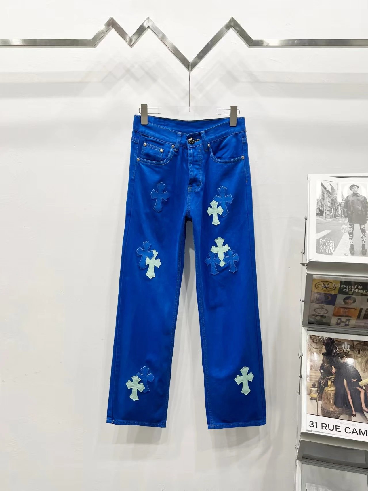 Chrome Hearts Cross-Embellished Black Jeans - 28