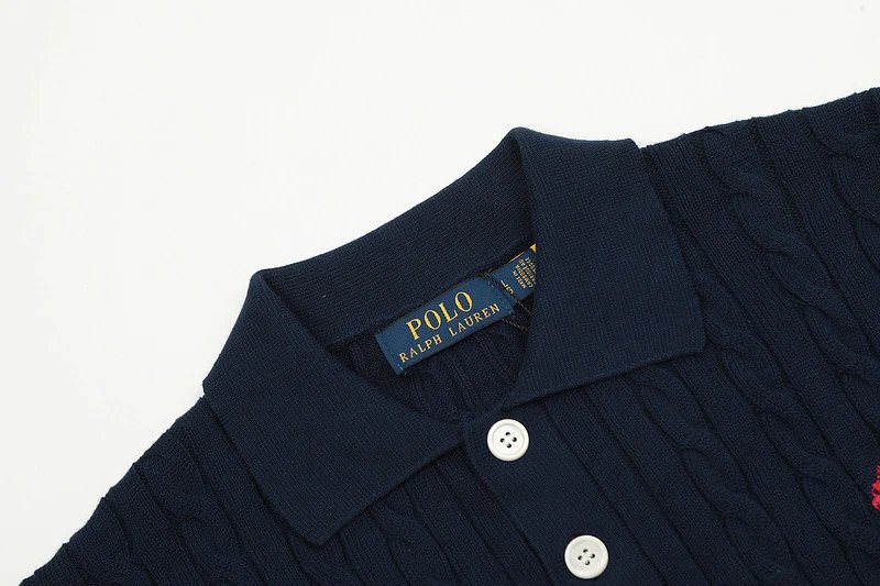 Polo Ralph Lauren Cable Knit Polo White Polo Shirt - 14