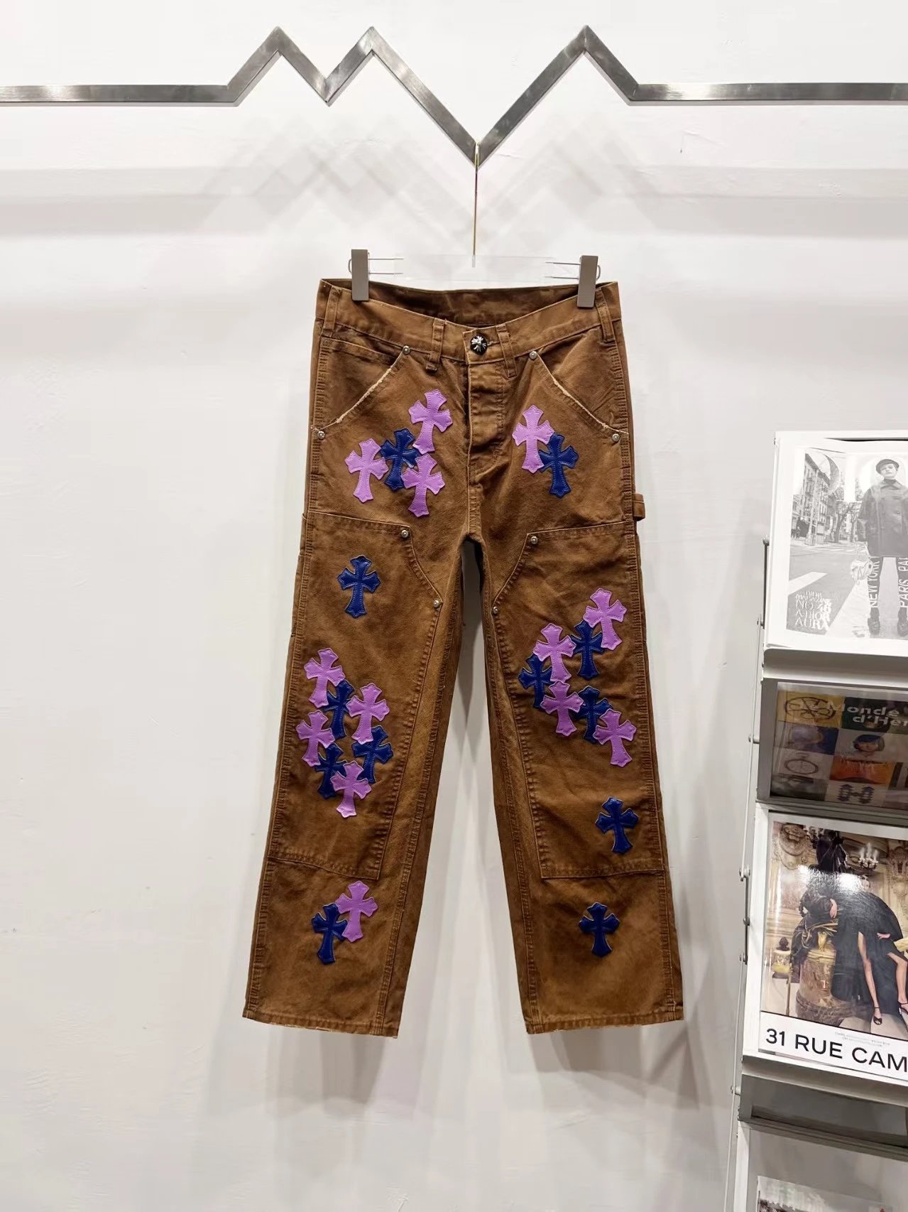 Chrome Hearts Cross-Embellished Black Jeans - 34