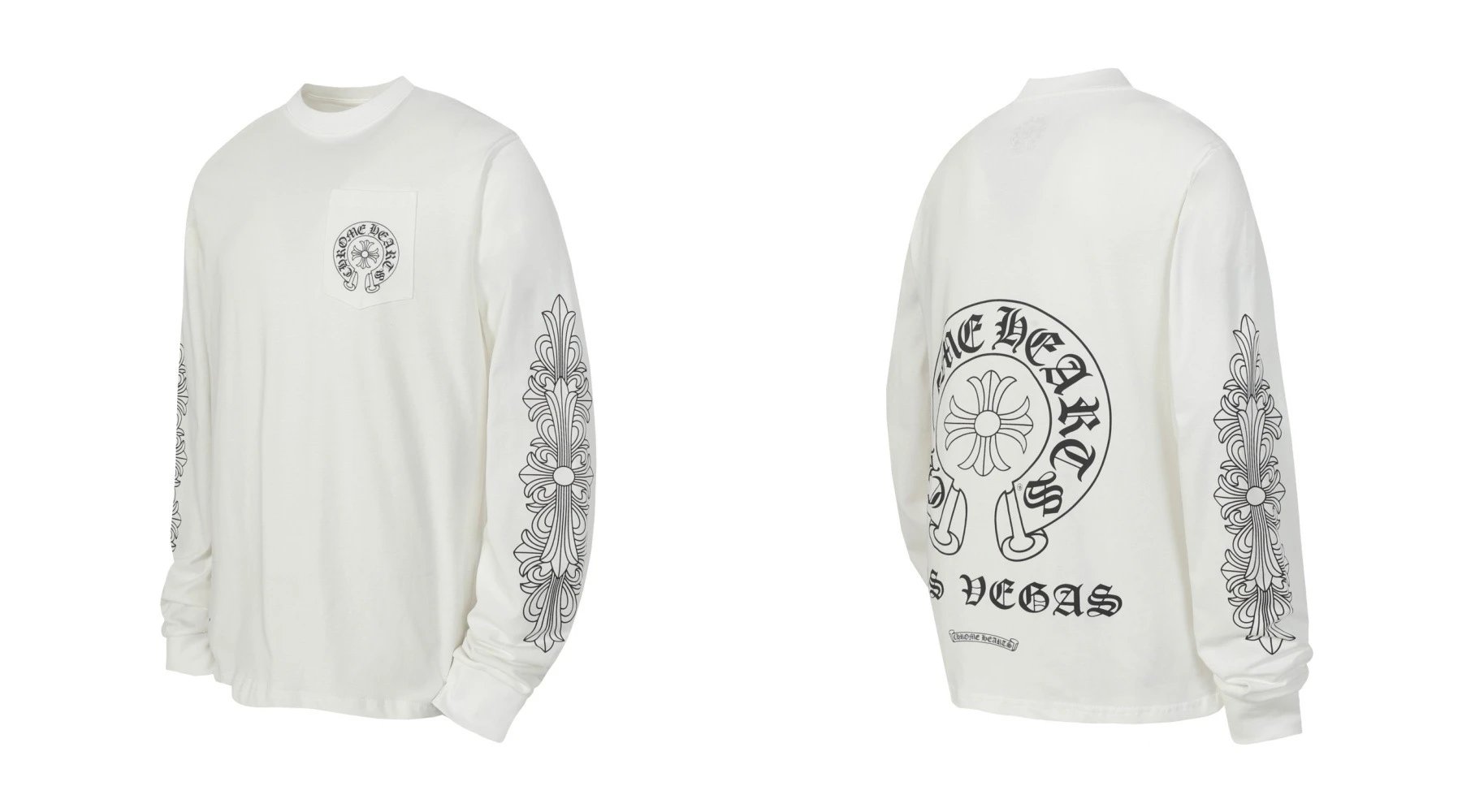 Chrome Hearts Multi-Logo Long Sleeve T-Shirt White - 31
