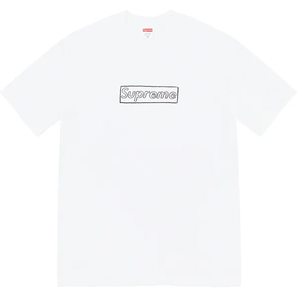 Supreme Outline Box Logo T-Shirt White - 1
