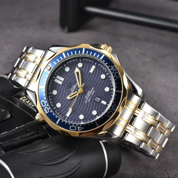 Omega Seamaster Diver 300M Blue Wave Dial Stainless Steel Watch Watches - 2
