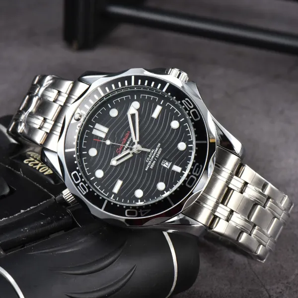 Omega Seamaster Diver 300M Blue Wave Dial Stainless Steel Watch Watches - 10
