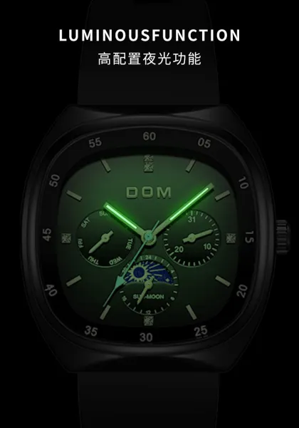 Design DOM Debo Dema Black Dial Brown Leather Watch Watches - 15