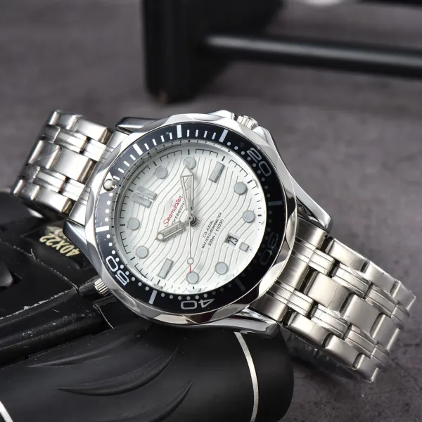 Omega Seamaster Diver 300M Blue Wave Dial Stainless Steel Watch Watches - 12