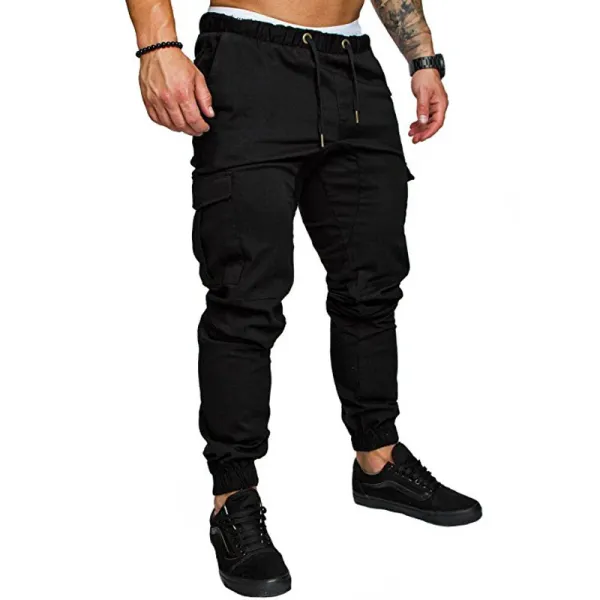 Design Cargo Jogger Pants Black - 1