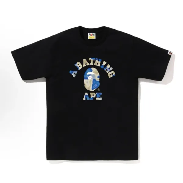 A Bathing Ape Camo Arch Logo Black T-Shirt - 1