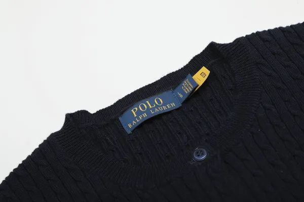 Polo Ralph Lauren Cable Knit Short Sleeve Cardigan Light Blue - 7