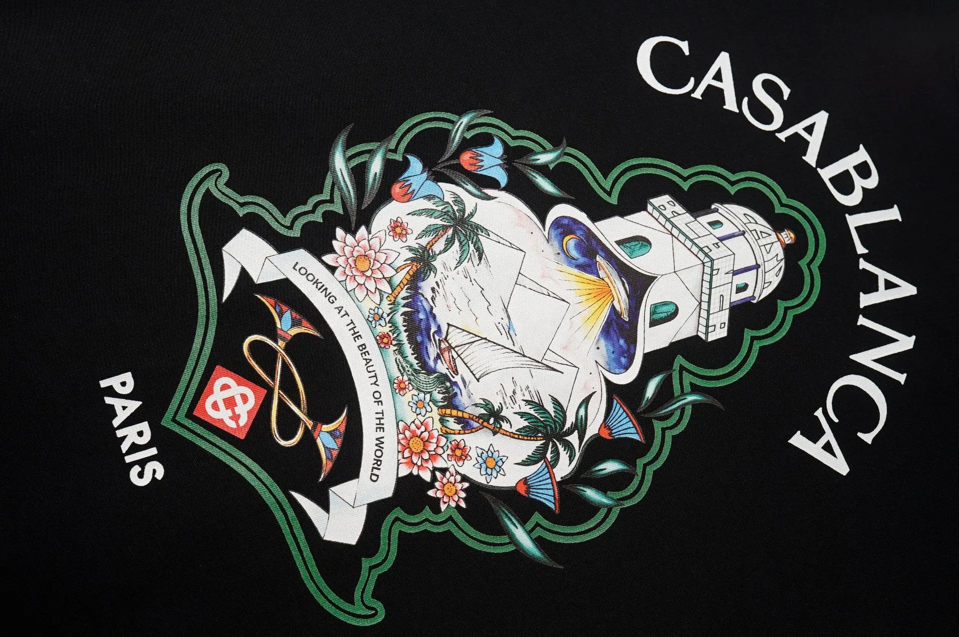 Casa Way Flamingo Tennis Graphic T-Shirt Black - 16