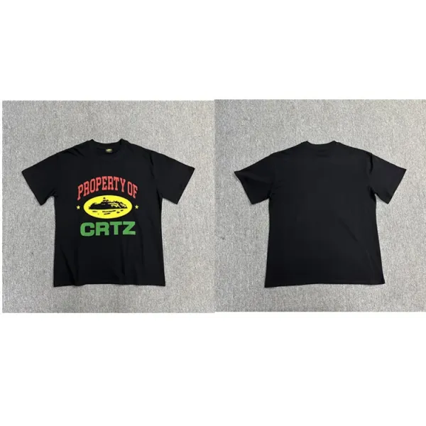 Design Property Of CRTZ Graphic Print Black T-Shirt - 1