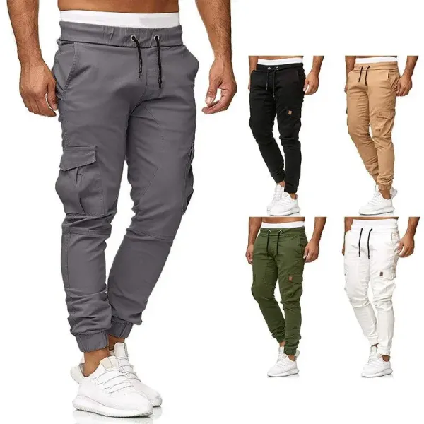 Design Cargo Jogger Pants Gray Pants - 5