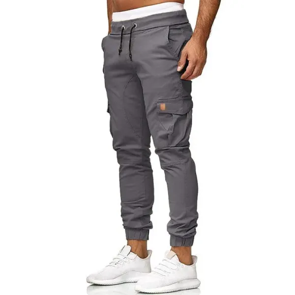 Design Cargo Jogger Pants Gray Pants - 15