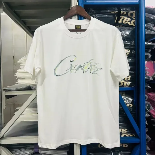 Design Script Logo White T-Shirt - 1