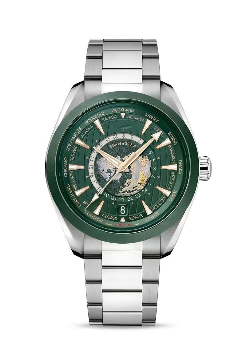 Omega Seamaster Worldtimer Green Mechanical Watch Watches - 3