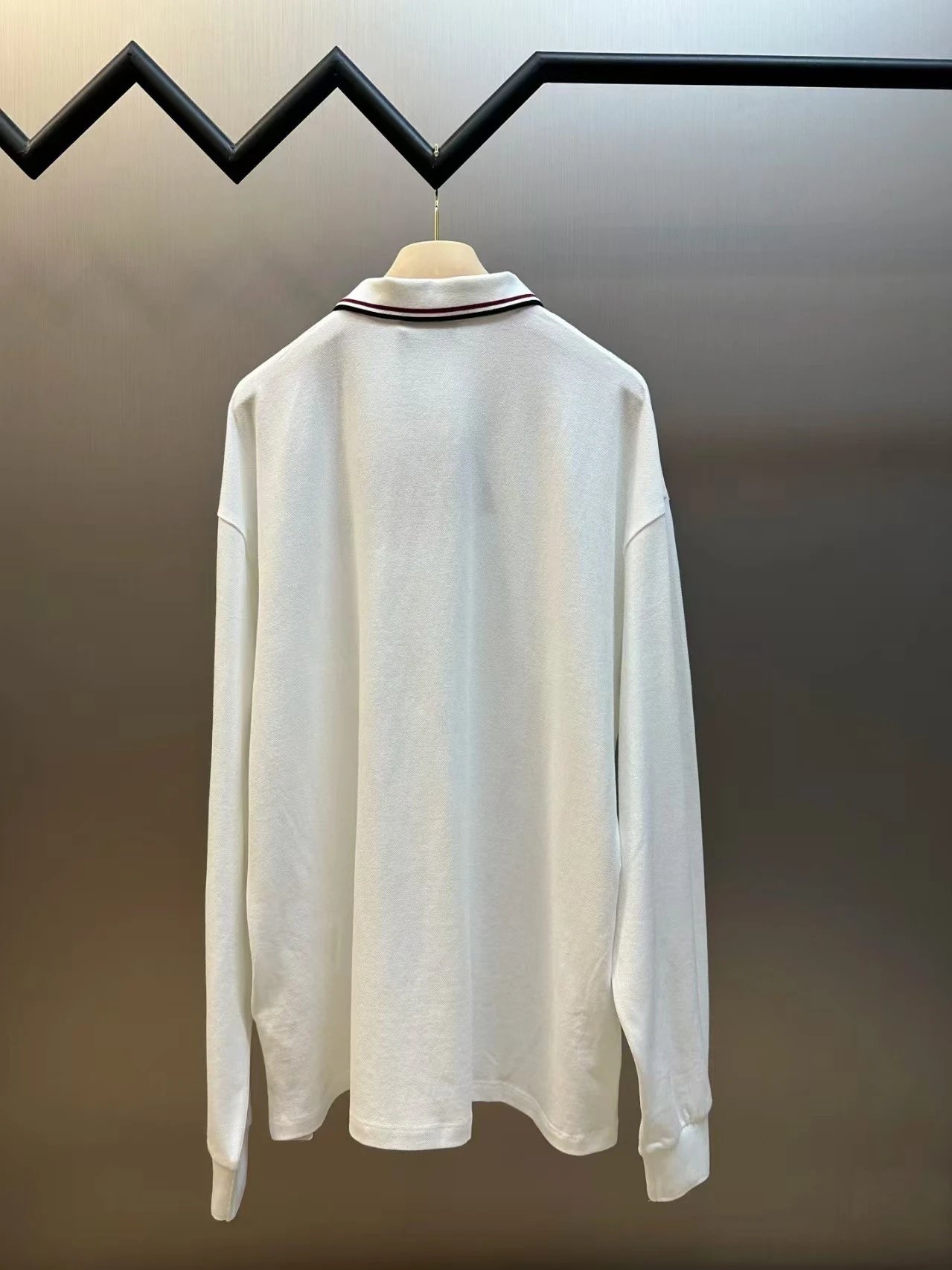 Thom Browne Polo Shirt White with Navy Pleated Skirt and Tabi Sneakers - 7