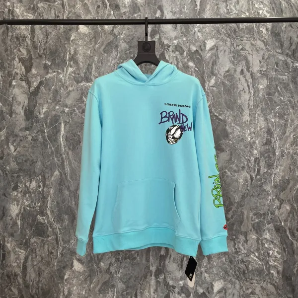 Chrome Hearts Space Graphic Hoodie Blue - 19