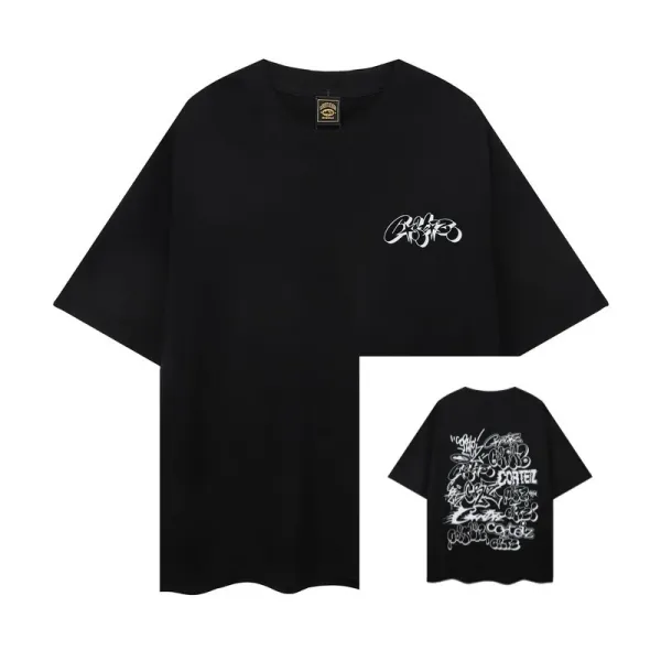 Corteiz Graffiti Logo Oversized Black T-Shirt - 1