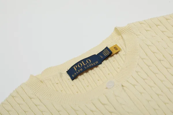 Polo Ralph Lauren Cable Knit Short Sleeve Cardigan Light Blue - 12