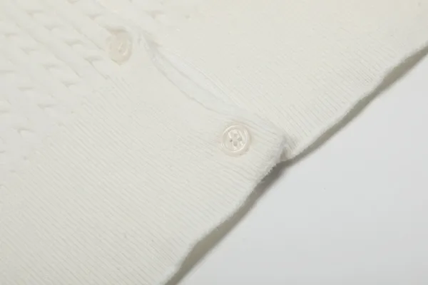 Polo Ralph Lauren Cable Knit Short Sleeve Cardigan Light Blue - 23