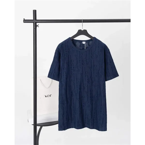 Dior Oblique Jacquard T-Shirt Navy - 1