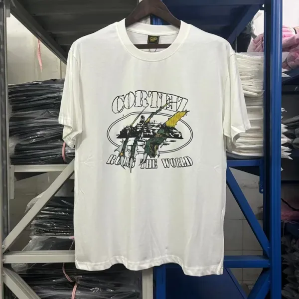 Corteiz Rules The World Graphic T-Shirt White - 1