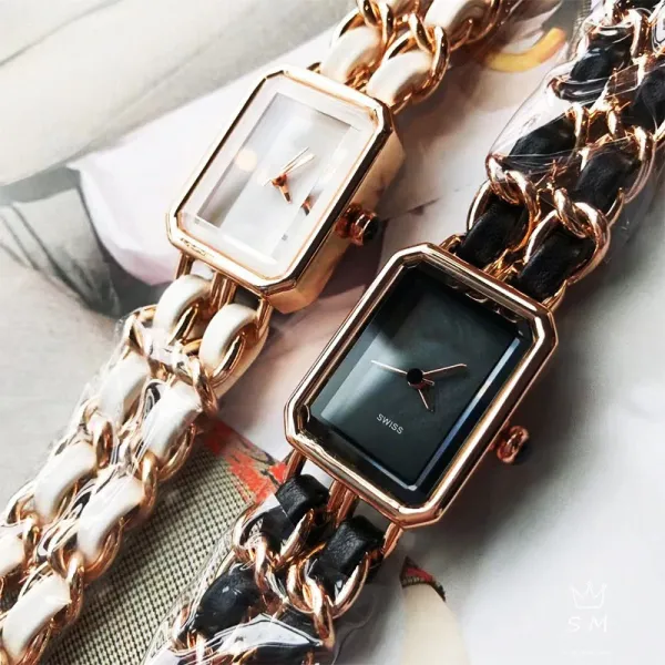 Chanel Premiere Chain Black Gold Quartz Watch Watches - 6