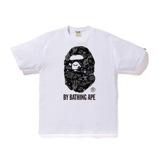 A Bathing Ape Camo Ape Head Logo T-Shirt White - 10