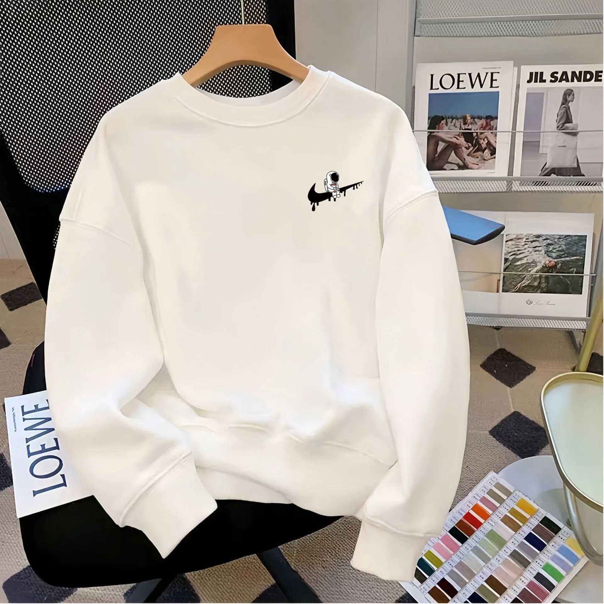 Puma Logo Graphic Crewneck White Hoodie - 16