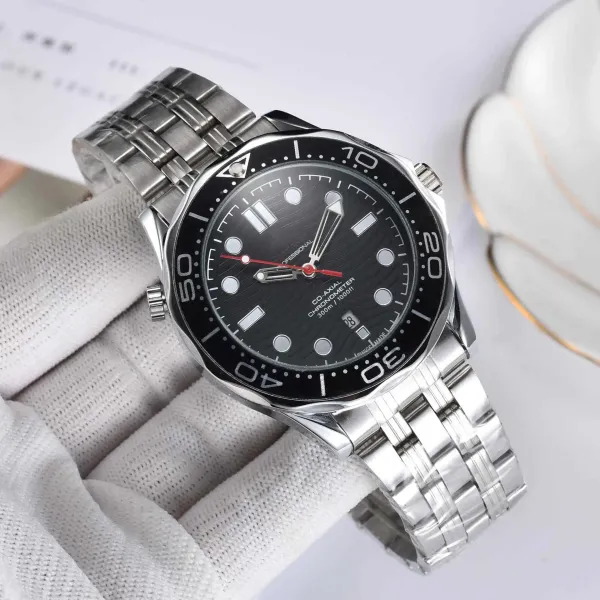 Omega Seamaster Professional Co-Axial Chronometer Black Dial Steel Watch Watches - 1