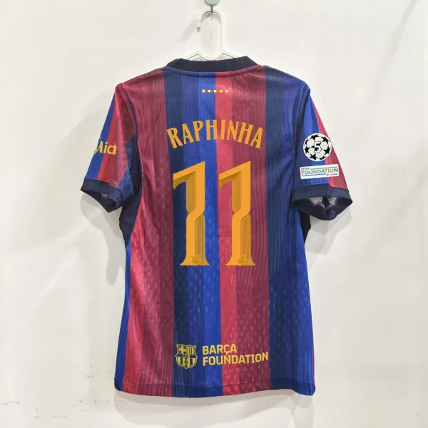 FC Barcelona Home Jersey Red Blue Striped Football Shirt - 7