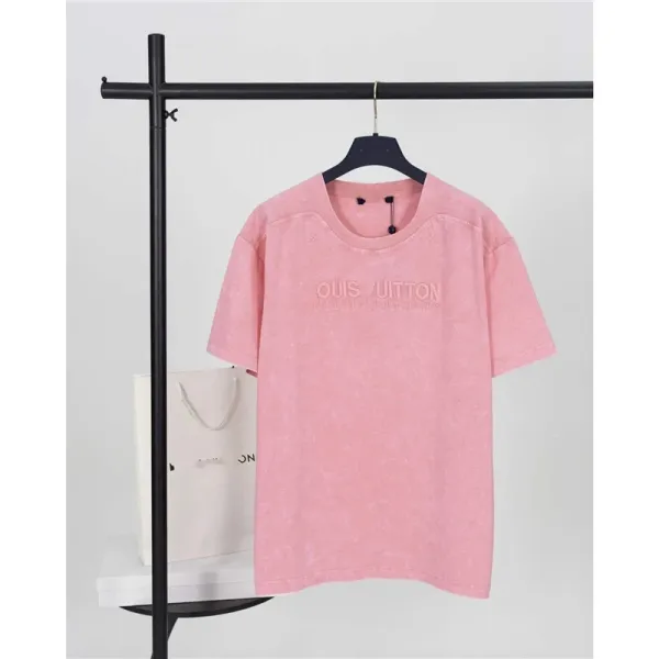 Louis Vuitton Ouis Vuitton Pink Acid Wash T-Shirt - 1