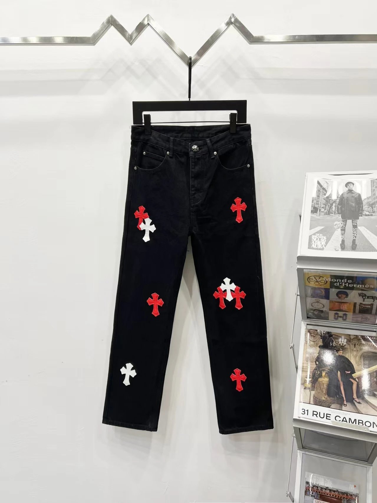 Chrome Hearts Cross-Embellished Black Jeans - 10