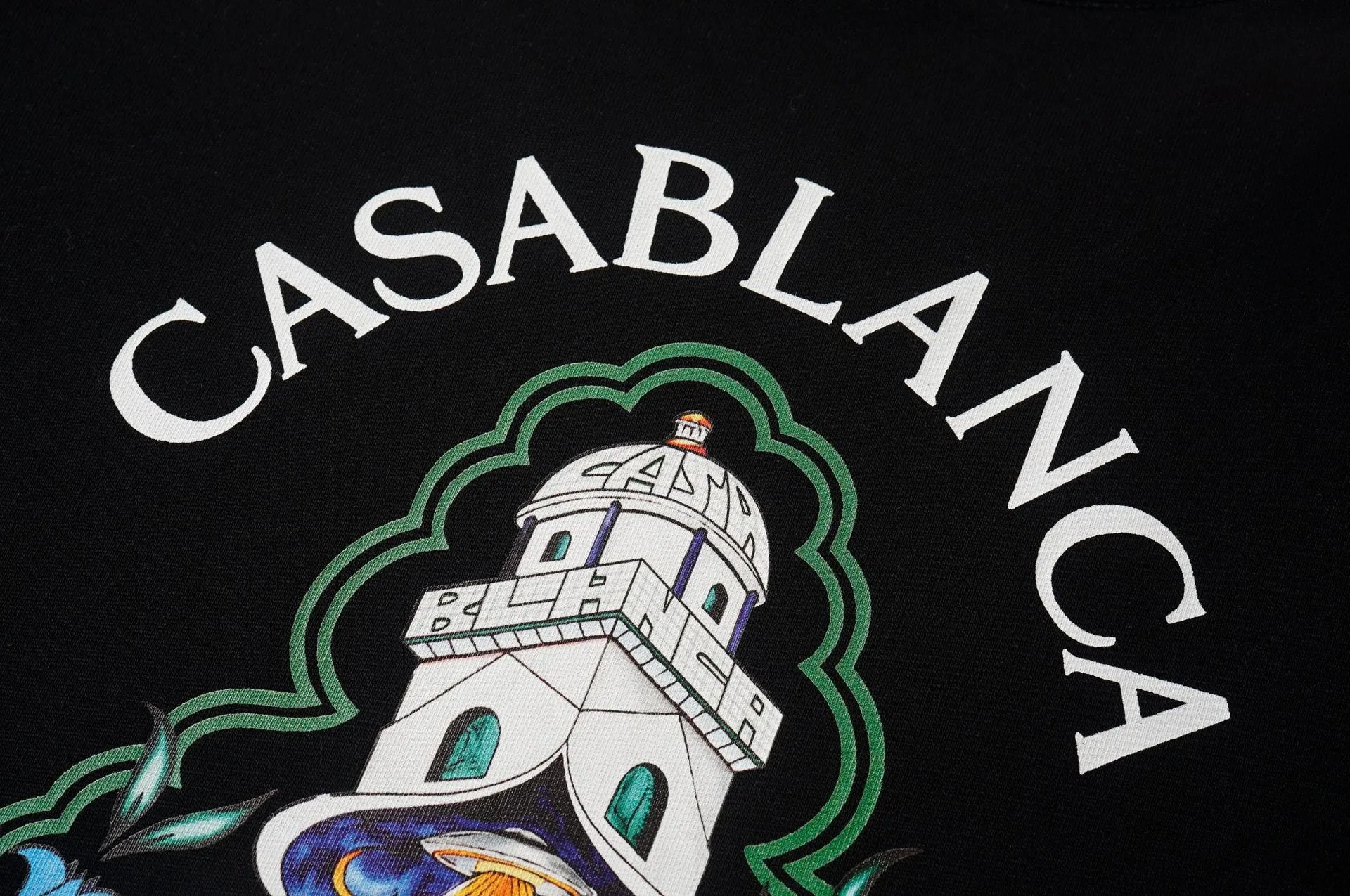 Casa Way Flamingo Tennis Graphic T-Shirt Black - 12