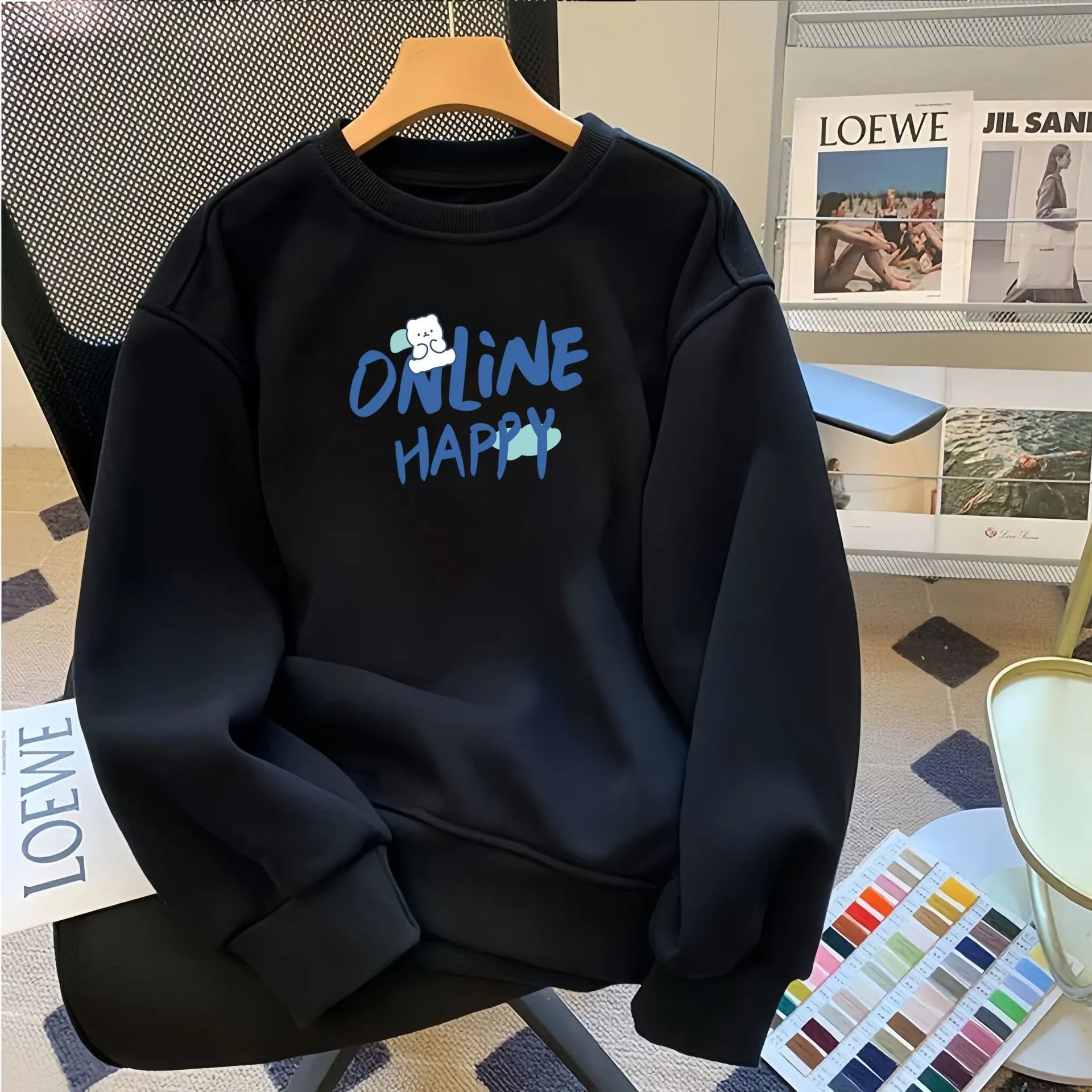Puma Logo Graphic Crewneck White Hoodie - 41
