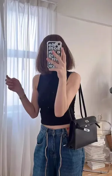 Hermès Mini Kelly II Taupe Togo Leather Shoulder Bag - 12