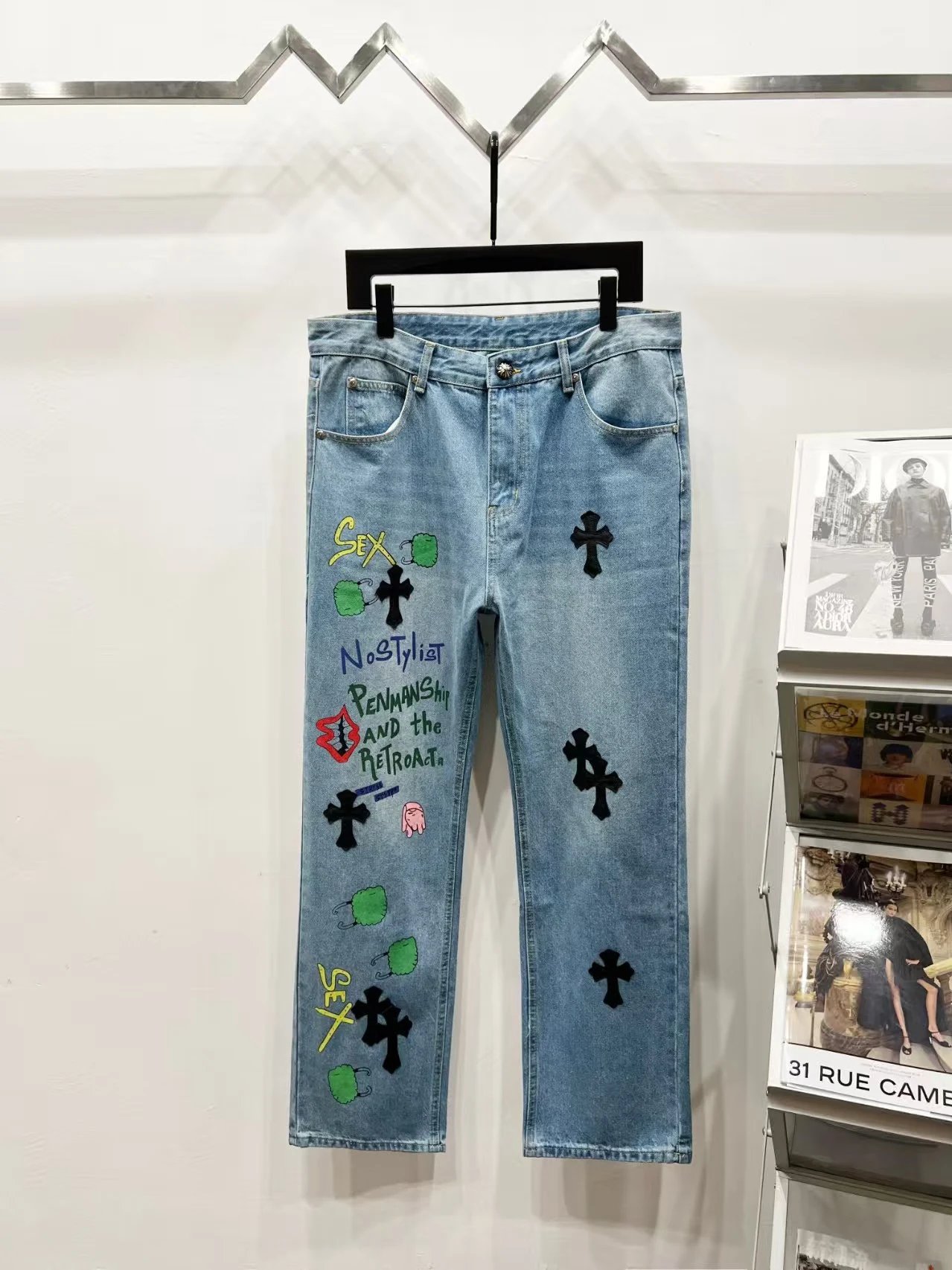 Chrome Hearts Cross-Embellished Black Jeans - 2