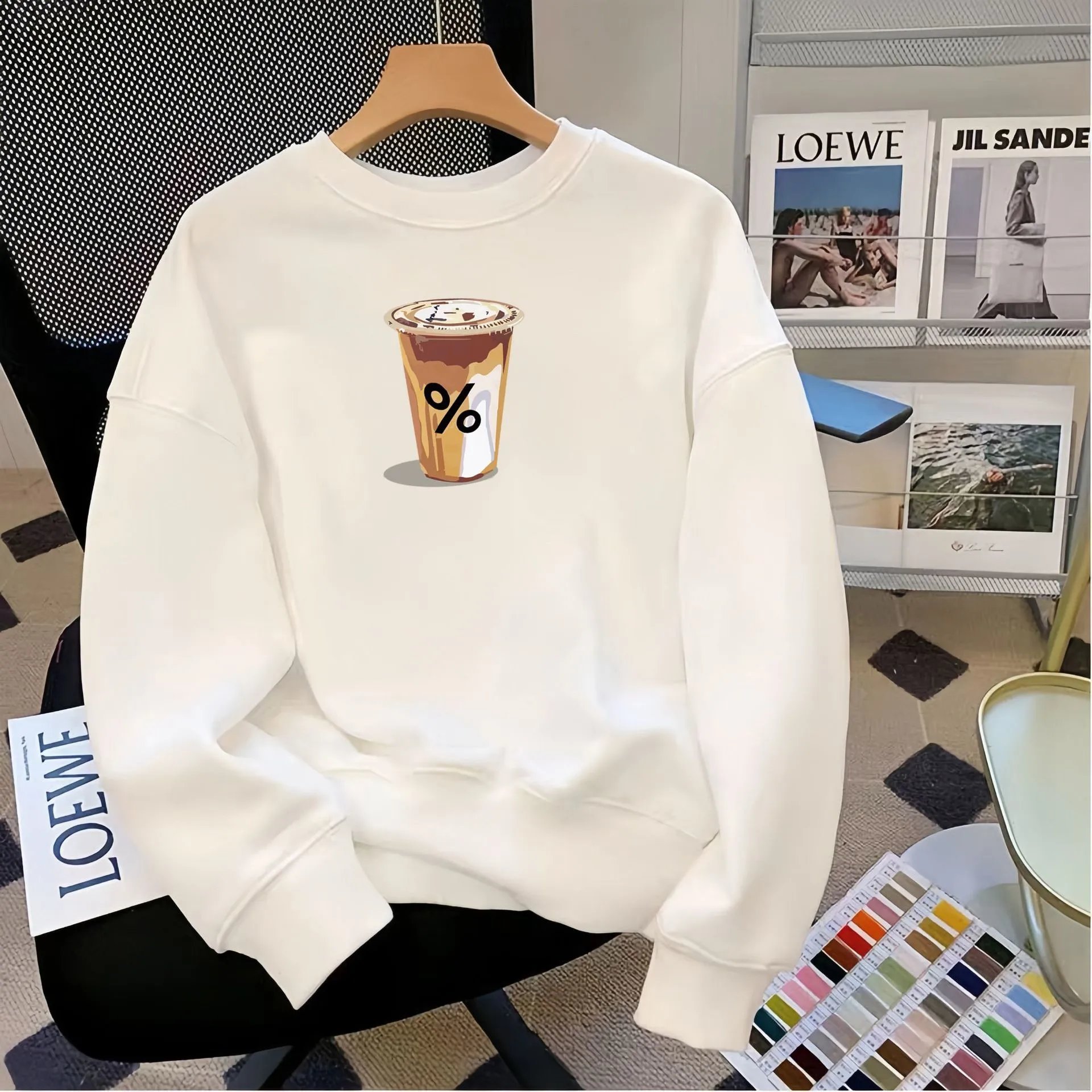 Puma Logo Graphic Crewneck White Hoodie - 46